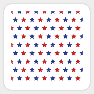 Blue Red Stars Sticker